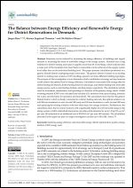 The Balance between Energy Efficiency and Renewable Energy for District Renovations in Denmark