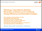 International workshop within the framework of IEA EBC Annex 75 | Cost-effective Building Renovation at District Level Combining Energy Efficiency & Renewables - Presentations