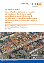 Cost-effective building renovation strategies at the district level combining energy efficiency & renewables – investigation based on parametric calculations with generic districts