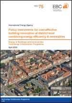 Policy instruments for cost-effective building renovation at district level combining energy efficiency & renewables