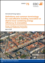 Definitions and Common Terminology on cost-effective building renovation at district level combining energy efficiency & renewables